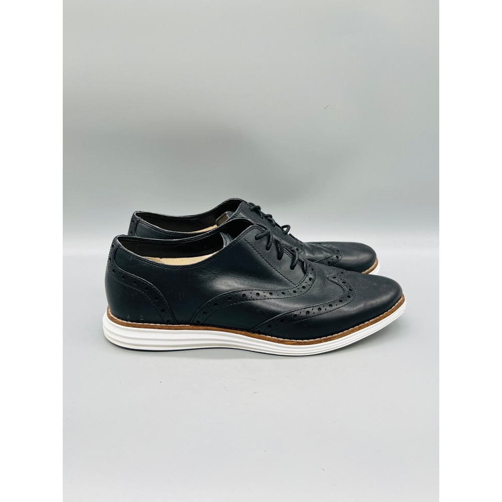 Cole Haan Shoes Womens 8 Black Leather OriginalGrand Wingtip Oxfords Brogue